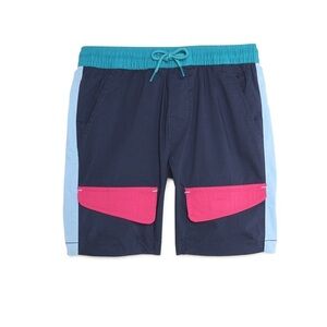 Big Boy’s blue Color Block Explorer wrinkle resistant Husky shorts size 14/16 XL